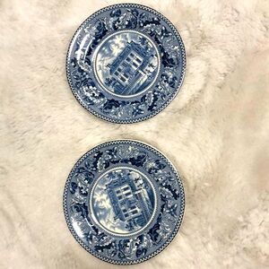 2 Vintage Johnson’s Bros.Historic America Boston Hancock House 7” Dessert Plate